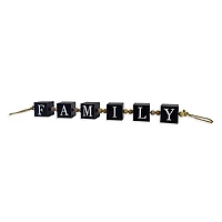 Family Wood Beaded Word Block