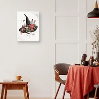 Spooky Floral Hat Canvas Art Print