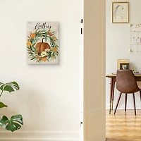 Gather Fall Wreath Canvas Art Print