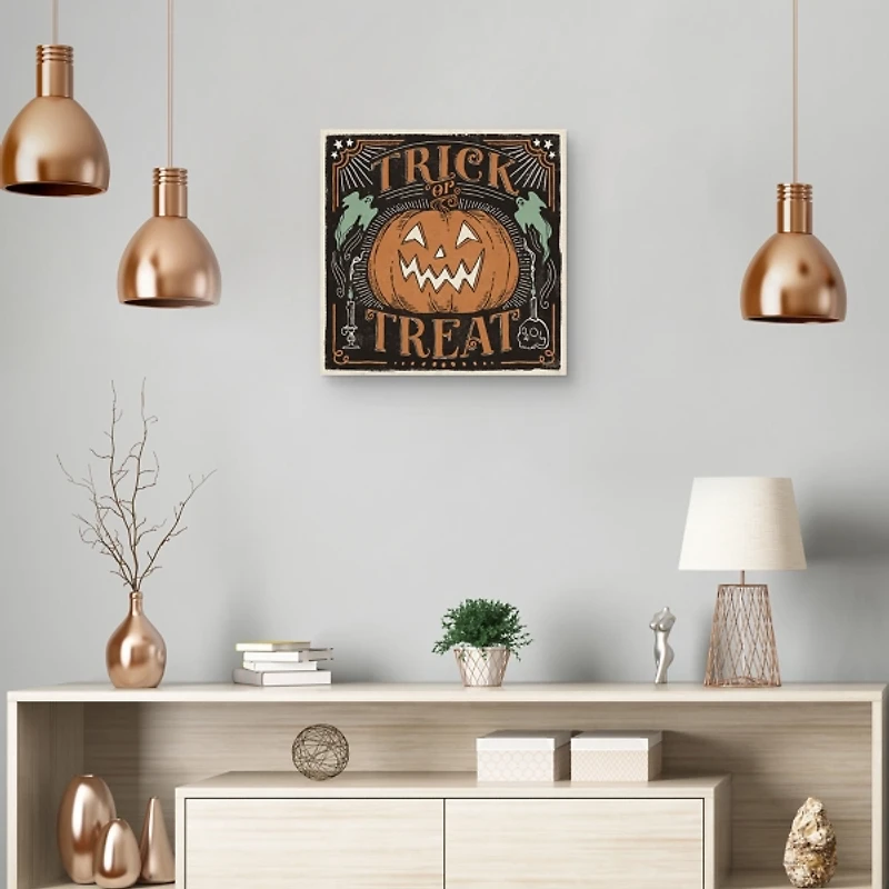 Trick or Treat Jack O' Lantern Canvas Art Print