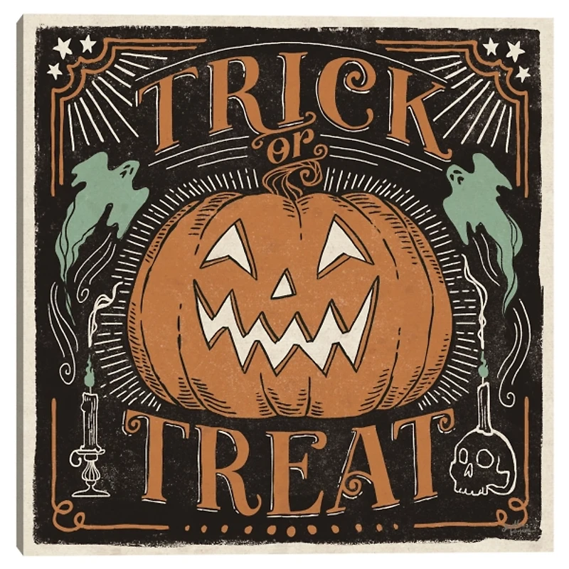 Trick or Treat Jack O' Lantern Canvas Art Print