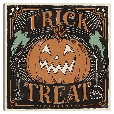 Trick or Treat Jack O' Lantern Canvas Art Print