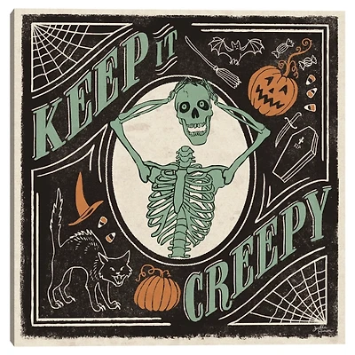 Keep It Creepy Skeleton Canvas Art Print