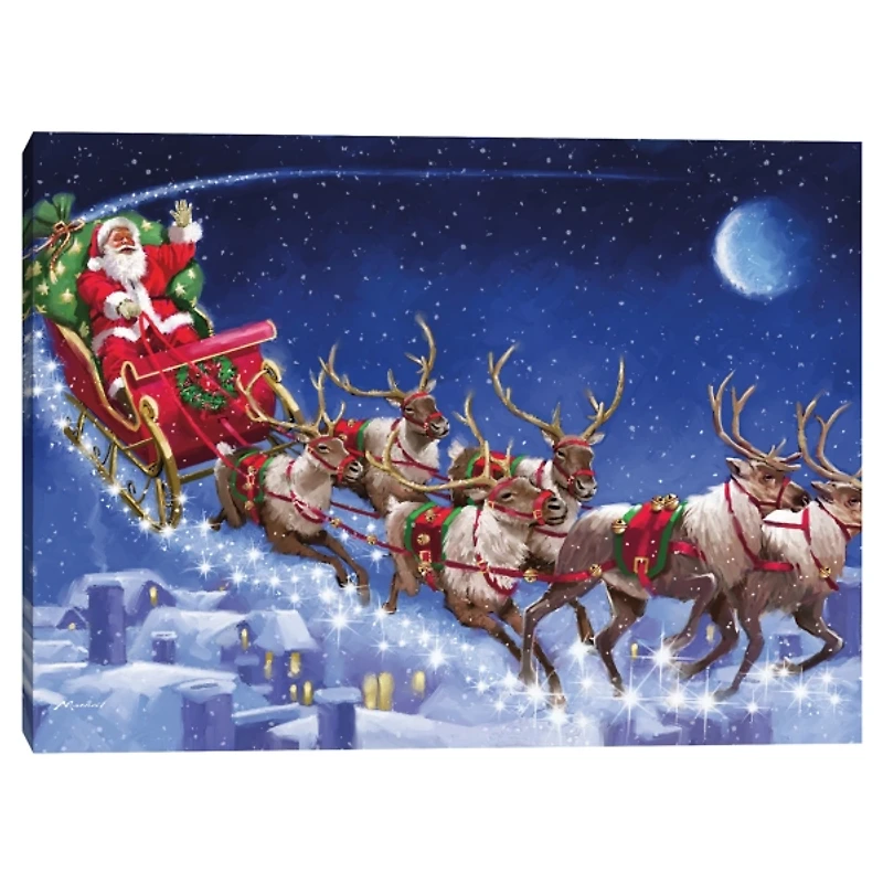 Santa's Sleigh Canvas Art Print