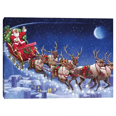 Santa's Sleigh Canvas Art Print