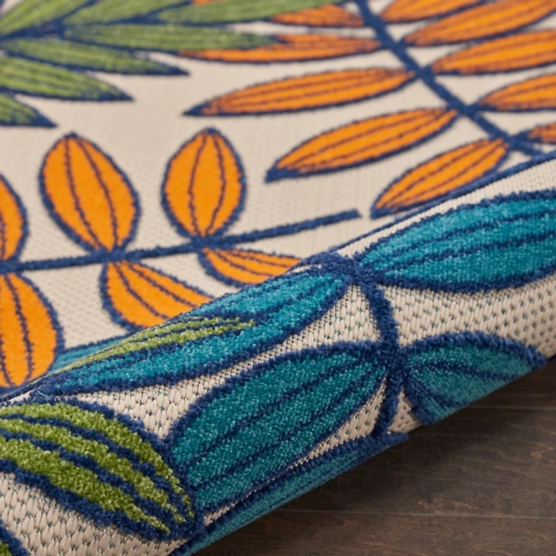 Bright Branches Round Outdoor Area Rug