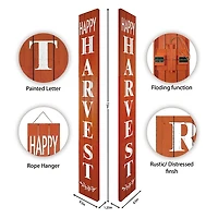Orange Happy Harvest Porch Board, 10 in.