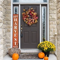 Orange Happy Harvest Porch Board, 10 in.