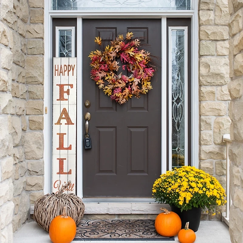 White Happy Fall Ya'll Porch Board