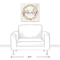 Personalized Family Harvest Wreath Canvas Print