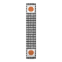Personalized Black and White Plaid Table Runner