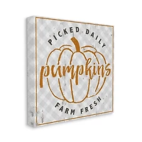 Daily Farm Picked Pumpkins Canvas Wall Art