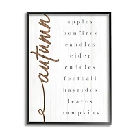 Autumn Checklist Canvas Wall Art