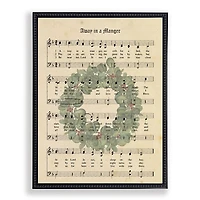 Away in a Manger Hymn Framed Christmas Art Print