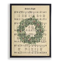 Silent Night Hymn Framed Christmas Art Print