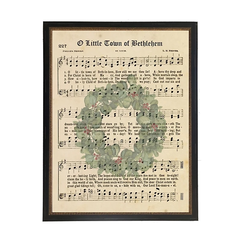 O Little Town of Bethlehem Christmas Art Print