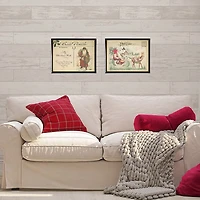 Santa Sleigh Post Card Christmas Art Print