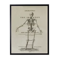 Skeleton Framed Halloween Wall Art