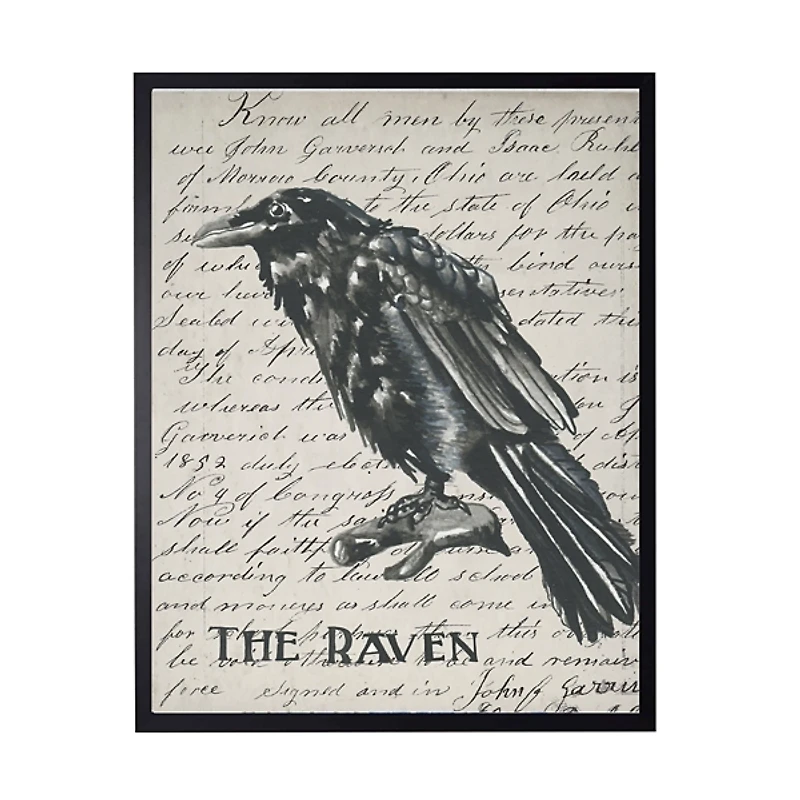 The Raven Framed Halloween Wall Art