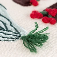 Hello Fall Embroidered Lumbar Pillow