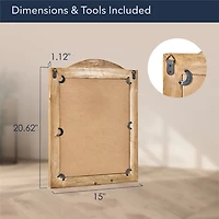 Rustic Wooden Dual Window Shutter Wall Mirror