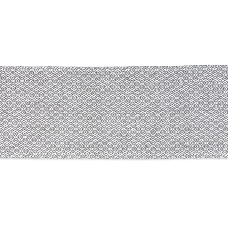 Gray Mini Diamond Fringe End Table Runner, 108 in.