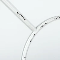 SAFAVIEH White Window Frame Round Mirror