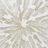 White and Silver Impasto Abstract Canvas Art Print