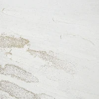 White and Silver Impasto Abstract Canvas Art Print