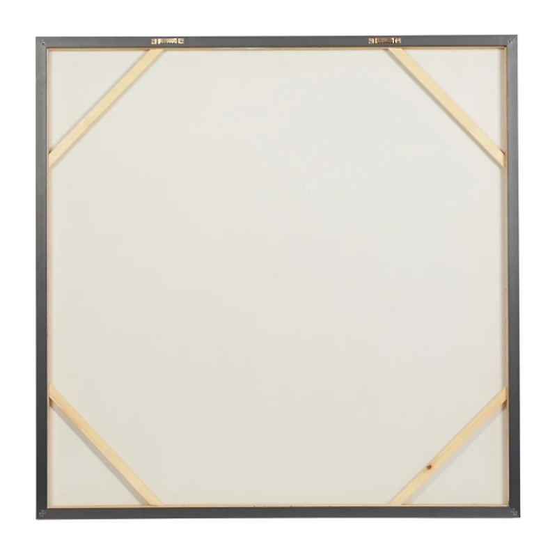 White and Silver Impasto Abstract Canvas Art Print