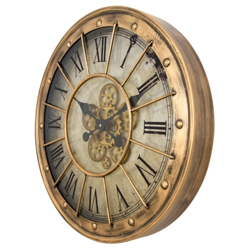Gold Gilded Frame Round Wall Clock