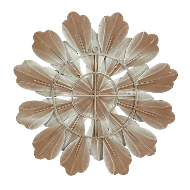 Blue White Metal Flower Coastal 3-pc. Plaque Set