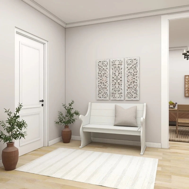 Weathered Gray Wood Panel Wall Plaques, Set of 3