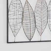 Black Wire Foliage Wall Plaque