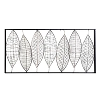 Black Wire Foliage Wall Plaque