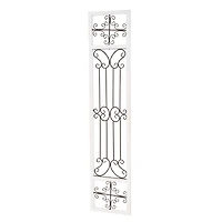 Gray Angelic Scrollwork Panel Wall Plaque