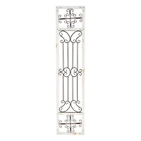 Gray Angelic Scrollwork Panel Wall Plaque