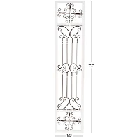 Gray Angelic Scrollwork Panel Wall Plaque