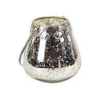 Silver Speckled Votive Candle Holders, Set of 3