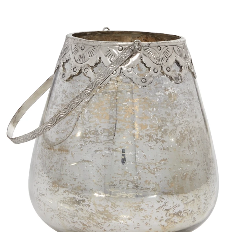 Silver Speckled Votive Candle Holders, Set of 3