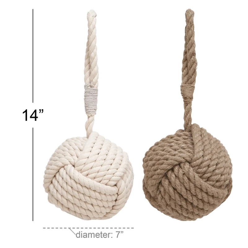 Rustic Woven Rope 2-pc. Door Stopper Set