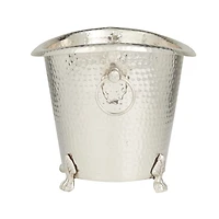 Silver Hammered Metal Footed Wine Bucket