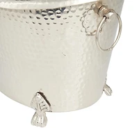 Silver Hammered Metal Footed Wine Bucket