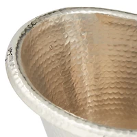 Silver Hammered Metal Footed Wine Bucket