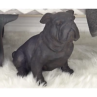 Dark Brown Bulldog Statue, 17 in.