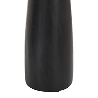 Matte Black Wood T-Shape Candle Holders, Set of 3