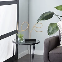 Looping Gold Love Tabletop Sign