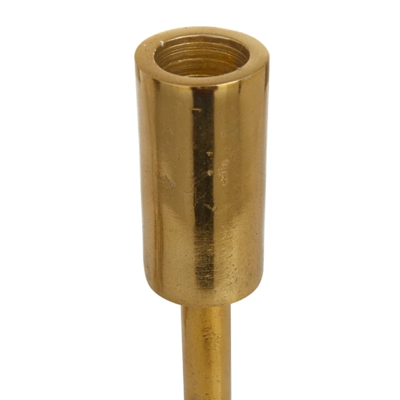 Gold Minimalist Circle Base 3-pc. Candlestick Set