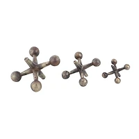 Bronze Antique Jacks 3-pc. Figurine Set