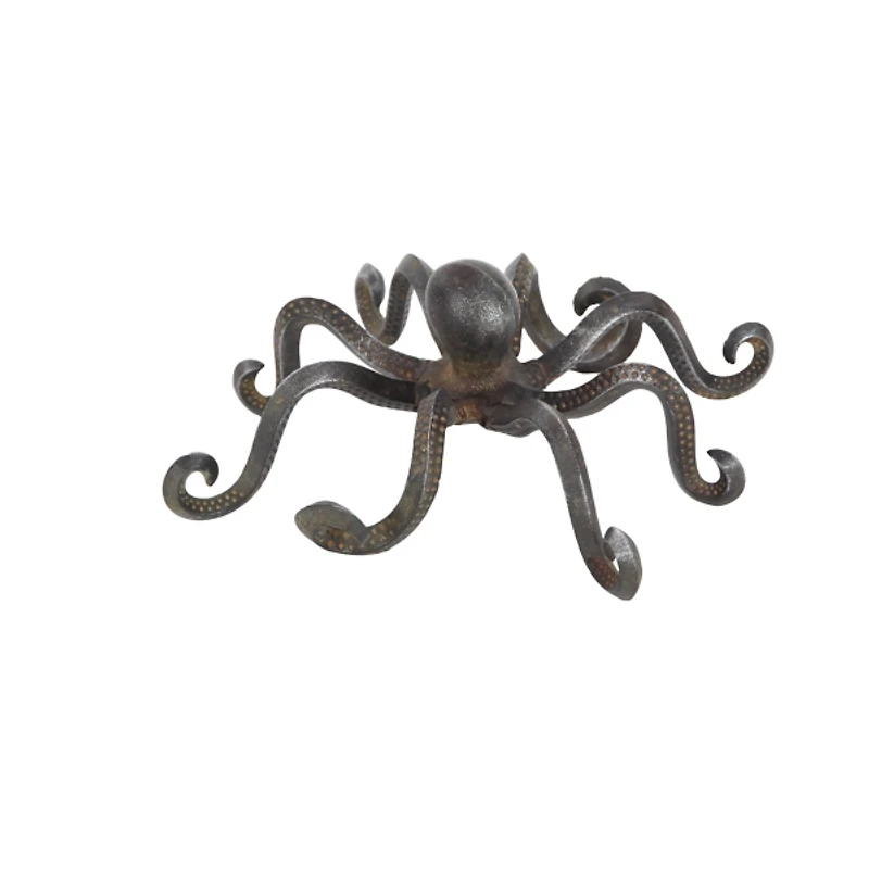 Black Iron Octopus Statue
